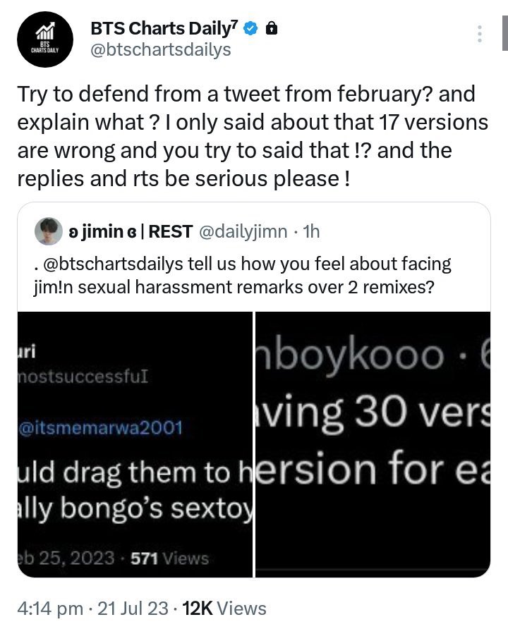 k110rp's tweet photo. @minluvrz Also pighyungers not missing any chance to call her a joker just to involve jms name when she cropped jm out of his own pic and was beefing w pjms bc we asked her to report those vile pigs https://t.co/xxwSIJwqcA