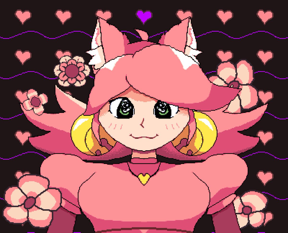 CosmicAmato's tweet photo. Took a little while to make a new chapter 5 art but here it is! The Mew Mew Kissy Cutie herself or just... Pink I guess, Hope you all like it! Mew 💗🐱 

#deltarune #deltarunechapter5 #deltarunefanart #deltarunepink #deltarunespoilers #TobyFox #pixelart #pixelartist https://t.co/lHXE6cHj2G