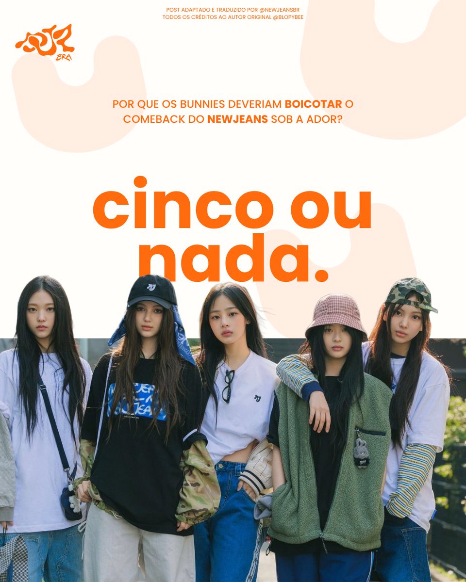 NEWJEANSBR's tweet photo. Boicotar significa apoiar o que sempre foi vontade de todas as cinco meninas: não continuar em um lugar que não se sentem bem.

#All_doors_are_closed
#Always_With_Danielle
#We_stand_with_NewJeans https://t.co/5mCBhtguhD