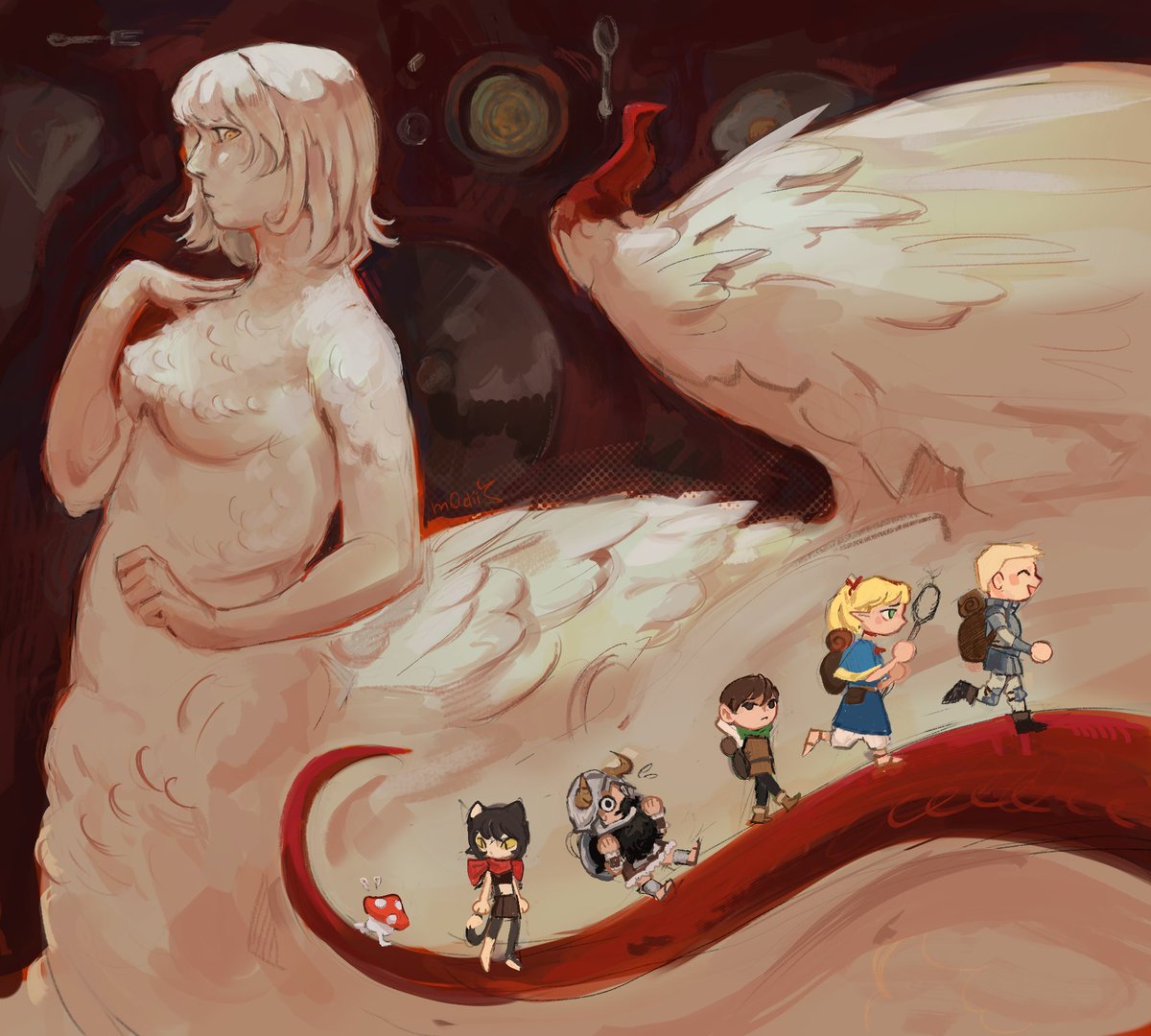 m0dii0's tweet photo. falin 🐤 
#dungeonmeshi https://t.co/ulRNAV6PR3