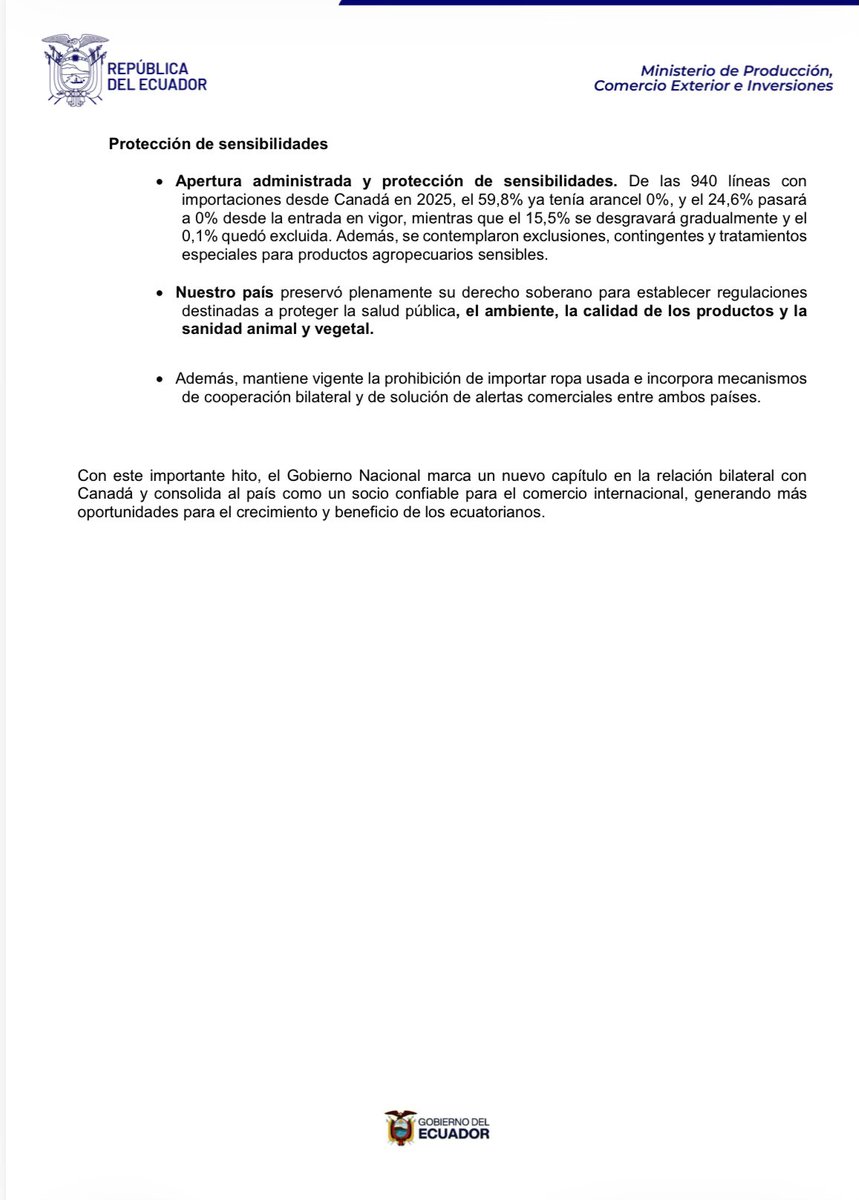 Produccion_Ecu's tweet photo. ✅Conoce los principales beneficios del Tratado de Libre Comercio entre Ecuador y Canadá🇪🇨🤝🇨🇦

Enlace a nuestra web 🔗

https://t.co/CB50qjiPsc https://t.co/BRqO8IUqqF