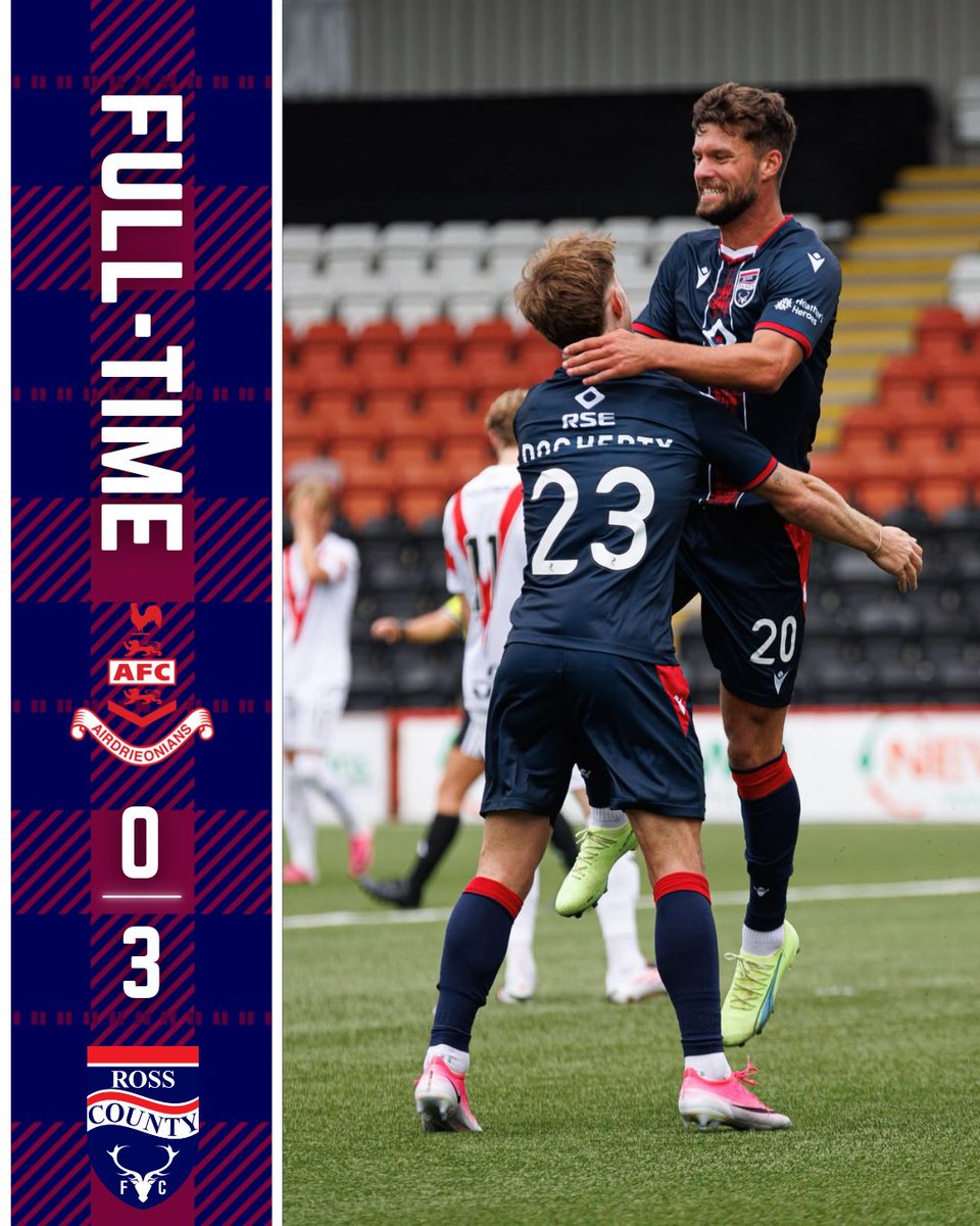 RossCounty's tweet photo. FULL-TIME!

ROSS COUNTY TOP THE GROUP!

Goals from Lindsay, Turner and Jamieson seal a brilliant 3-0 win for the #Staggies! https://t.co/iDmagAp6kx