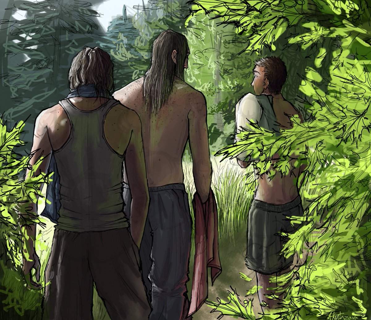Akutazava's tweet photo. Пляжный эпизод 
#originalcharacterart https://t.co/GunUJ1g7Ax