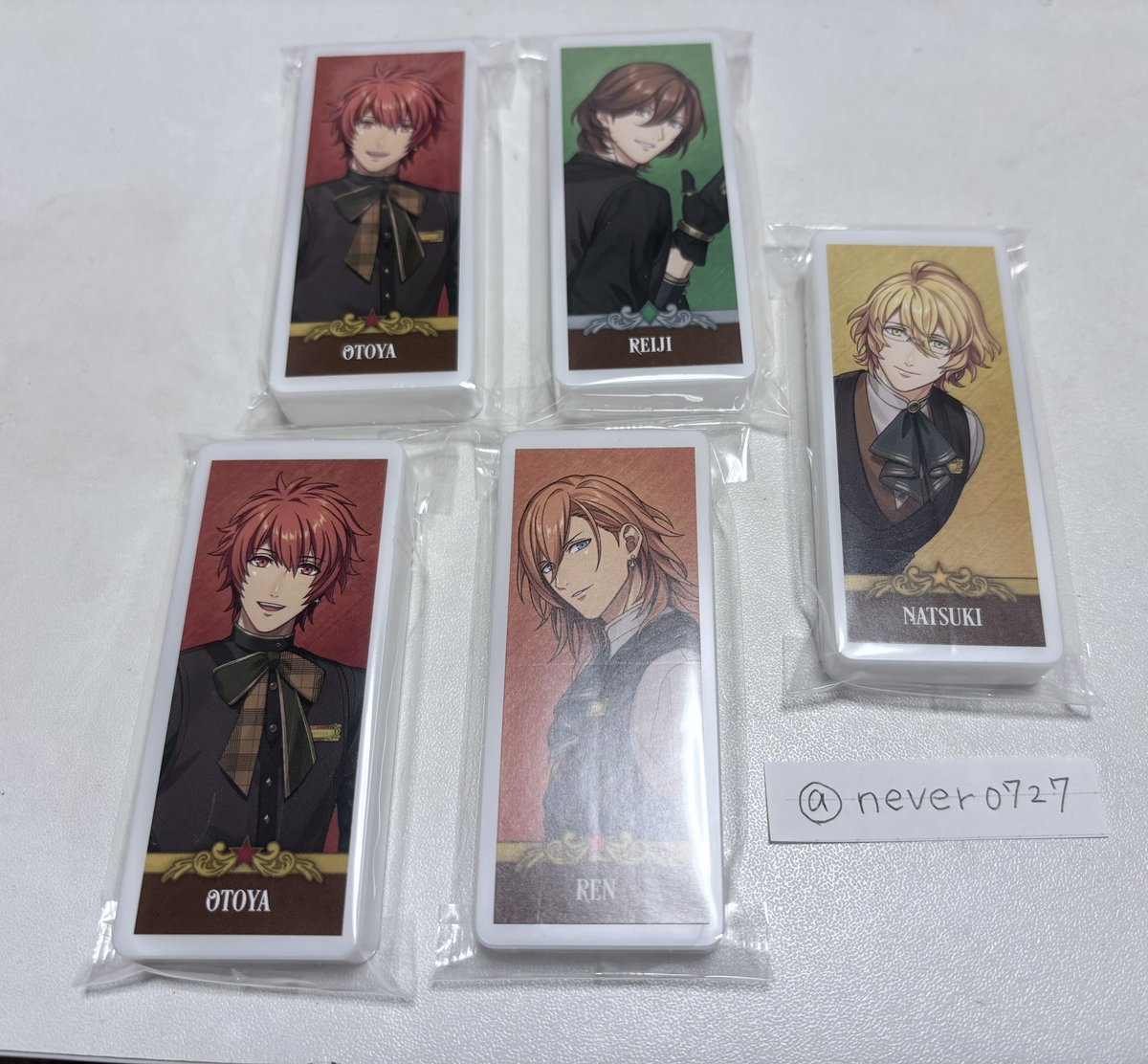 never0727's tweet photo. 【交換】うたプリ グラショ ミントタブレットコレクション

譲）音也、レン、嶺二

求）真斗、異種シオン

郵送にて承っております。検索からでもお気軽にお声かけくださいませ。 https://t.co/2Vl5E55lzT