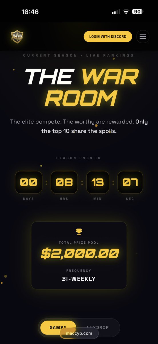 maccyb_kick's tweet photo. My @gamba $2000 leaderboard ends in 8 hours, lowest wager leaderboard I’ve ever had here 😱

1RT gets $15 🏆

https://t.co/lYUyPB9pNm https://t.co/gLkhX7B8AB