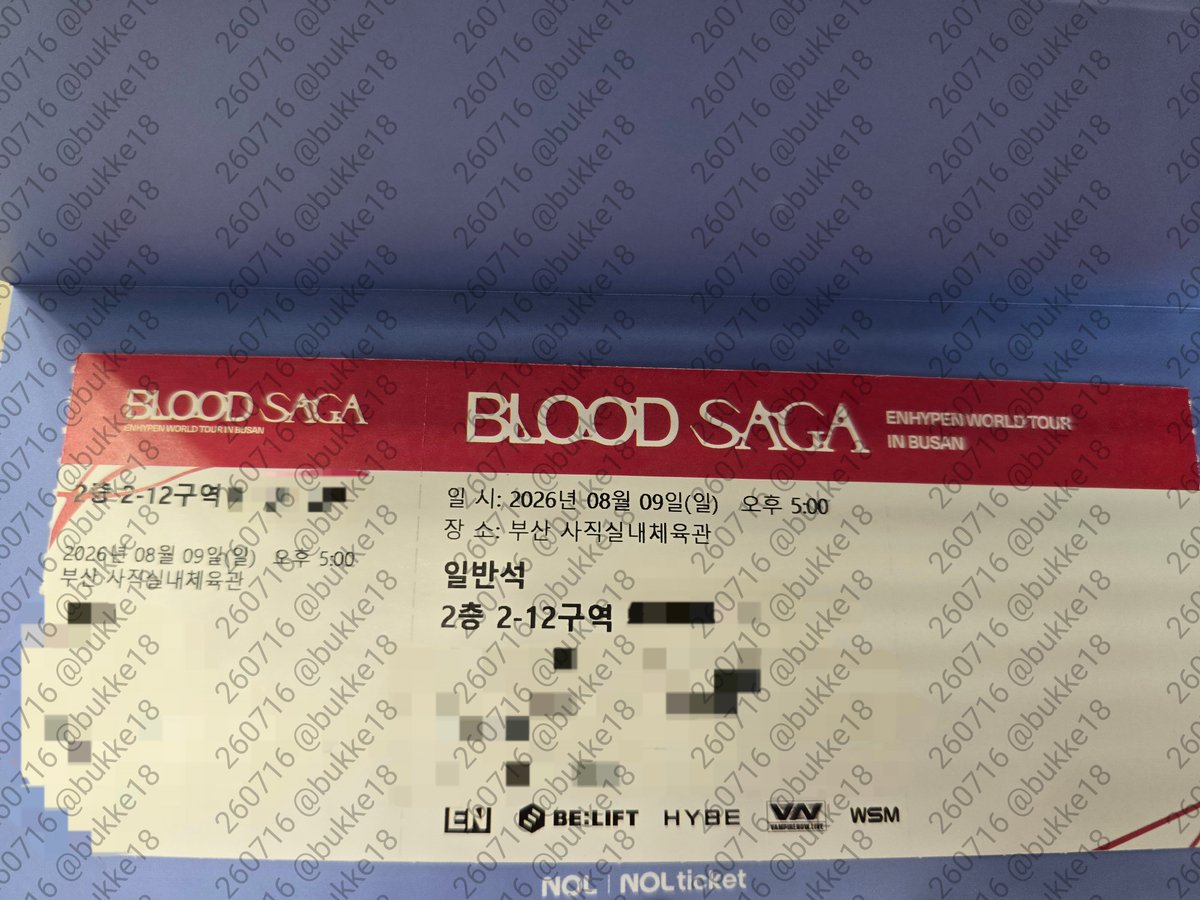 bukke18's tweet photo. ENHYPEN WORLD TOUR 'BLOOD SAGA' IN BUSAN
エナイプン ENHYPEN 부산コン チケット譲渡

【譲】8/9 2階 2-12区 12列

【求】500,000KRW

・日本へのEMS発送対応⭕️
・Wise送金対応

ご希望の方はDMお願いいたします🙇‍♀️ https://t.co/n2G9fKXgNW