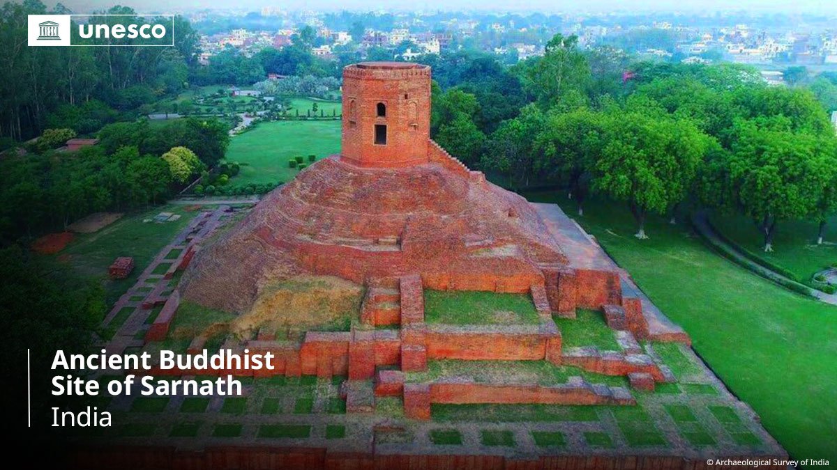 IndiaInSerbia's tweet photo. India has achieved another major cultural milestone. 🇮🇳✨

🏆On 25 July 2026, UNESCO officially inscribed the Ancient Buddhist Site of Sarnath, Varanasi on the World Heritage List. This brings India’s total number of UNESCO World Heritage Sites to 45.

⏩️ Sarnath is one of the four holiest Buddhist pilgrimage sites. It is where Gautama Buddha delivered his first sermon.

⏩️ This global accolade celebrates India’s enduring cultural legacy, showcasing its diverse traditions of architectural brilliance, regional identity, and historical continuity.

…

Indija je postigla još jednu značajnu kulturnu prekretnicu. 🇮🇳✨

🏆 Unesko je 25. jula 2026. godine zvanično uvrstio drevno budističko nalazište Sarnat u Varanasiju na Listu svetske baštine. Time je ukupan broj lokaliteta svetske baštine Uneska u Indiji dostigao 45.

⏩️ Sarnat je jedno od četiri najsvetija mesta hodočašća u budizmu. To je mesto gde je Gautama Buda održao svoju prvu propoved.

⏩️ Ovo globalno priznanje slavi dugovečno kulturno nasleđe Indije, ističući njene raznovrsne tradicije arhitektonske izvrsnosti, regionalnog identiteta i istorijskog 

@UNESCO @tourismgoi @incredibleindia @PIB_India
@mygovindia @MEAIndia @iccr_hq

#Sarnath #UNESCO #WorldHeritage #Buddhism #IncredibleIndia