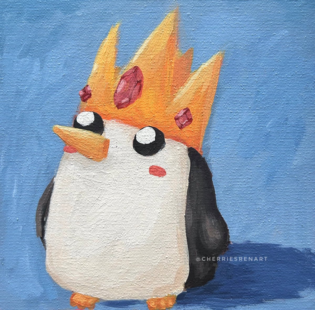 cherriesren's tweet photo. gunter painting for todayyyyy :3 https://t.co/QL9xDOAqg6
