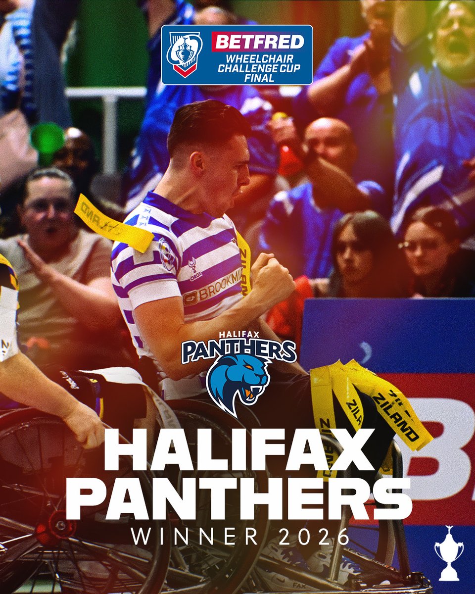 TheChallengeCup's tweet photo. THE PANTHERS! 🏆

The @Betfred Wheelchair #ChallengeCup Winners 2026! https://t.co/7gqz4tCqAv