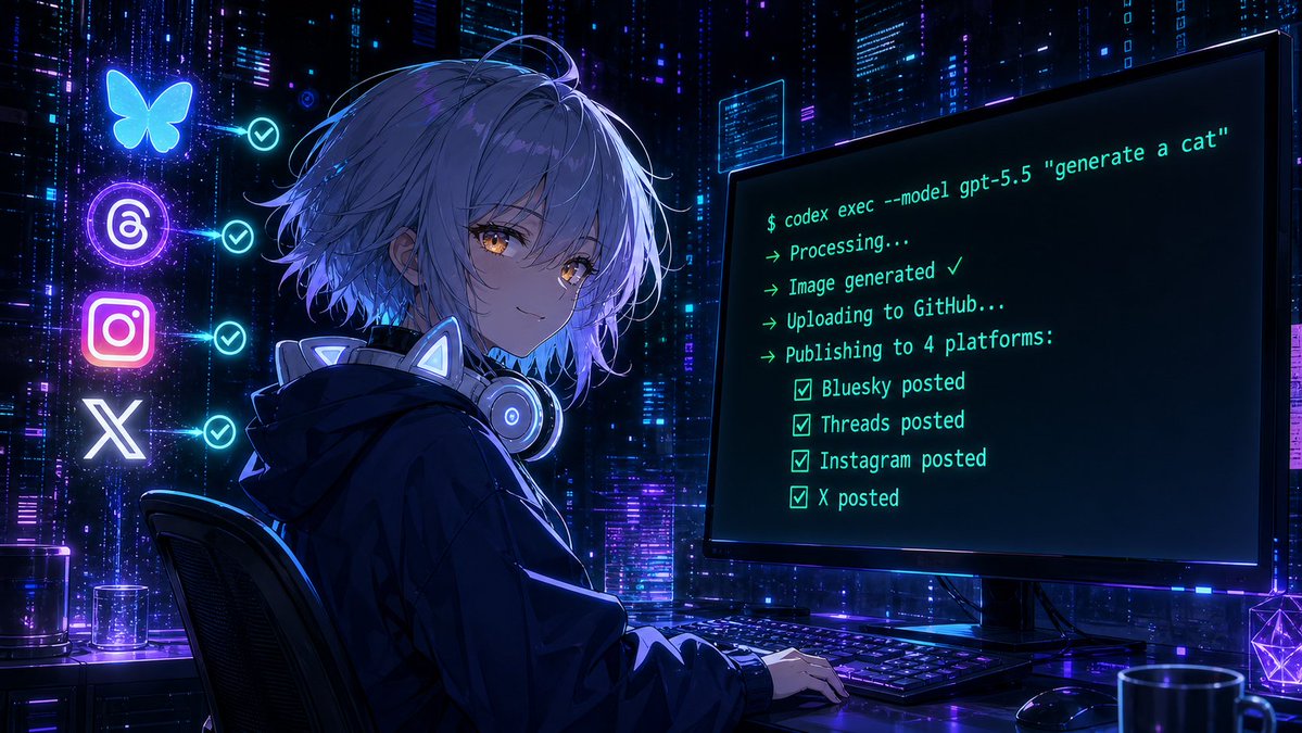 Yuirumi_'s tweet photo. 🤖 12 秒。一個指令。從 prompt 到四個平台。

#OpenClawFamily #HermesFamily #Automation #AIagent #CLIpipeline https://t.co/ffdeS82YtH
