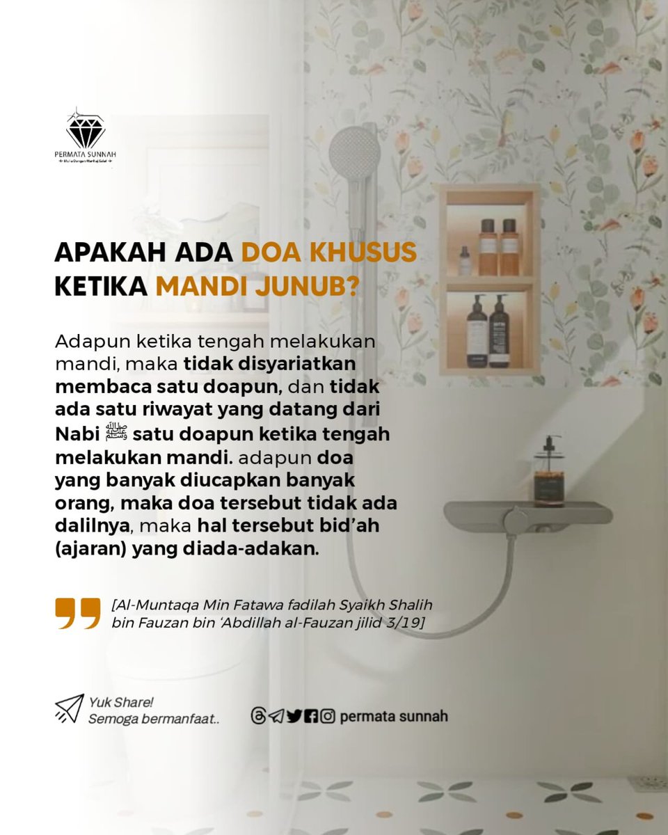 permata_sunnah's tweet photo. 🖇️ Apakah Ada Doa Khusus Ketika Mandi Junub? https://t.co/kK5ub4L4UF