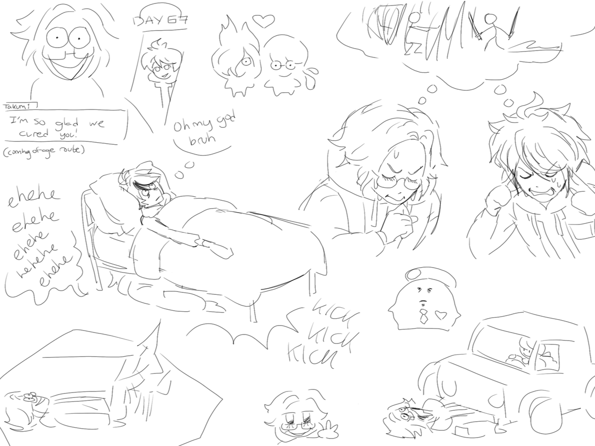 TrickeryEgg's tweet photo. Takuei doodle collection (and more)
#hundred_line #ハンドラ美術部 https://t.co/vvshyeqs6R