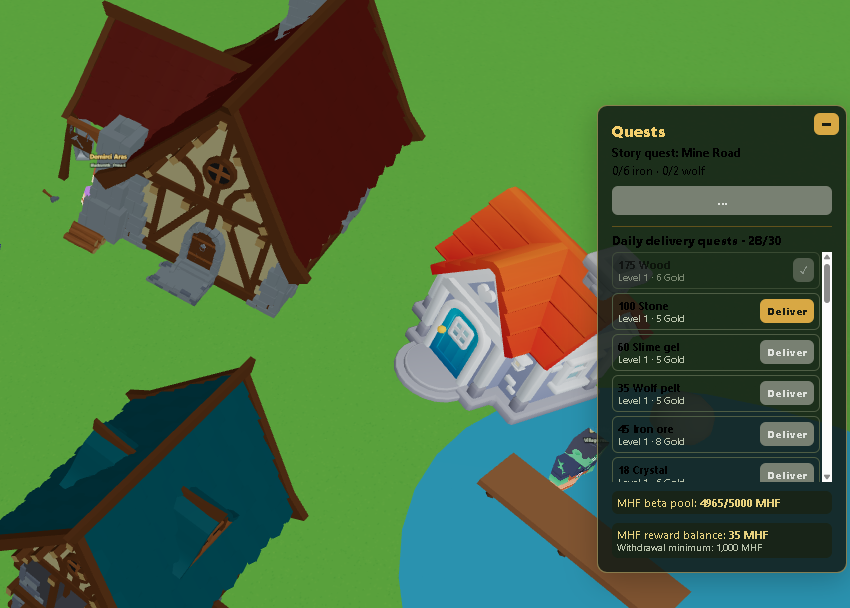 mahoniumonline's tweet photo. Daily quest rewards are now adjusted by level! 🎮 Depending on your level, you’ll earn Gold and $MHF tokens. The higher your level, the greater the rewards 🙂 https://t.co/lMyYBsyLaL