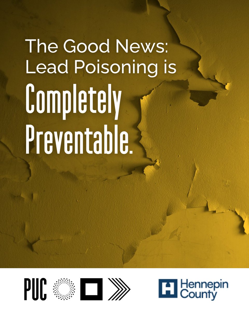 pucmn's tweet photo. Lead poisoning can pose serious health risks, especially for young children, but with proper assessment and procedures, those risks are 100% preventable, and your home can be free of lead hazards!

🔗 https://t.co/uXYPMx3MzP https://t.co/EuSbO6feCD