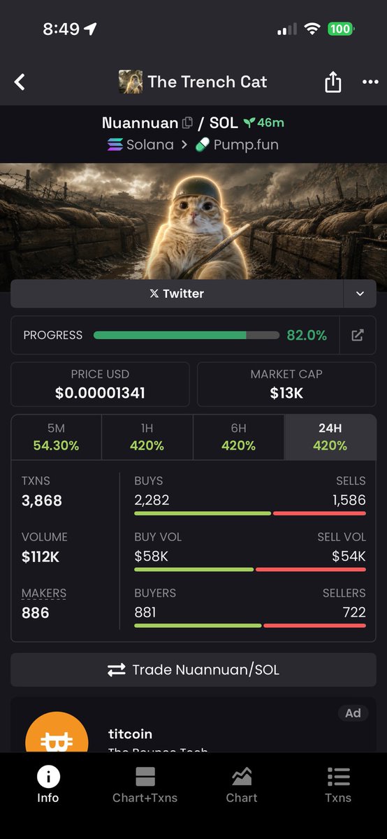 PepeTheParrot's tweet photo. trench cat 
CA: Fi7zCrsSjGd9oiDnZcK7q5p7NW7CdUpYSQJhJk4tpump
Dex Paid✅
airdrop for 3 people that like,repost, and tag 2 people 
LFG🫡
@jackduval get in on this one 👀 https://t.co/wX5WYVCTNy