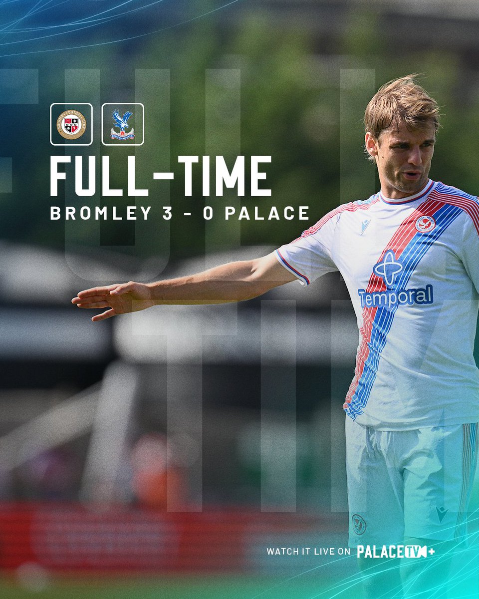 CPFC's tweet photo. More minutes in the tank.

All the best to Bromley for the season ahead 🤝 https://t.co/KAQ3Z8RC2p