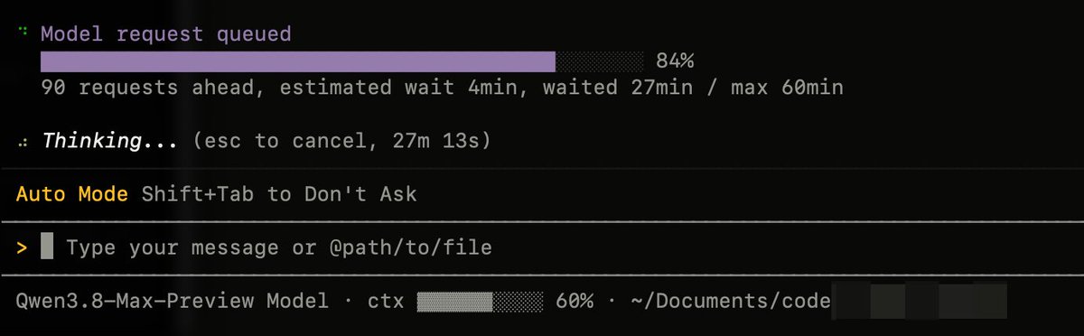 countquery's tweet photo. Qwen3.8max 打骨折0.01x,但是你并不能使用它 https://t.co/BFhXGZKEZt