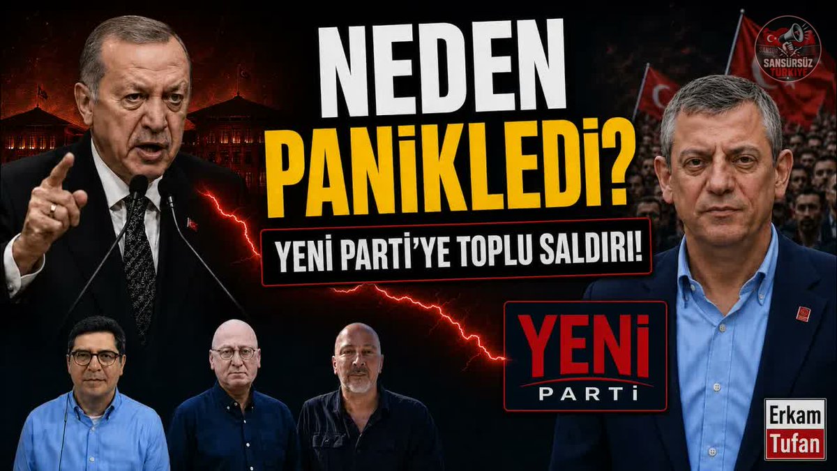 STR36YhPjX's tweet photo. Özgür Özel'in Yeni Parti'sine yandaş koro ve isim kıskacı aynı anda indi.

91'e 44 meclis aritmetiği CHP'yi beşinci partiye düşürdü. Türkiye İttifakı çağrısı, marka başvurusu ve Kemal Kılıçdaroğlu'nun davul-zurna kalkanı aynı yayında; Devlet Bahçeli-Erdoğan-Abdullah Öcalan sonrası kartların yeniden dağılacağı teziyle Amerika'nın F-35 freni ve yüzde 12,5 vergisi de masaya geldi.

Tam yayın:
https://t.co/u9w80vsy6e

🗣️ Erkam Tufan Aytav: @erkamtufan
