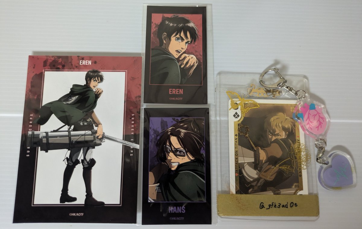 gfh3ad0t's tweet photo. 【 交換 】進撃の巨人 進撃 描き下ろし 戦う背中ver. 第2弾

【 譲 】
エレン、 ハンジ

【 求 】
エルヴィン
(ブロマイド:アップ引き何れも◎)
(Ani-Frame:アップ)

※郵送のみ

どうぞよろしくお願い致します🫀 https://t.co/o5I7ArKpJ4