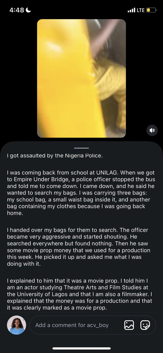 callmee_opp's tweet photo. @LagosPoliceNG please look into this. We can’t keep doing this. This guy is a theater arts student and studying that course, you’d have props on you sometimes. They probably thought it was real money. https://t.co/rsgRLwIZTk