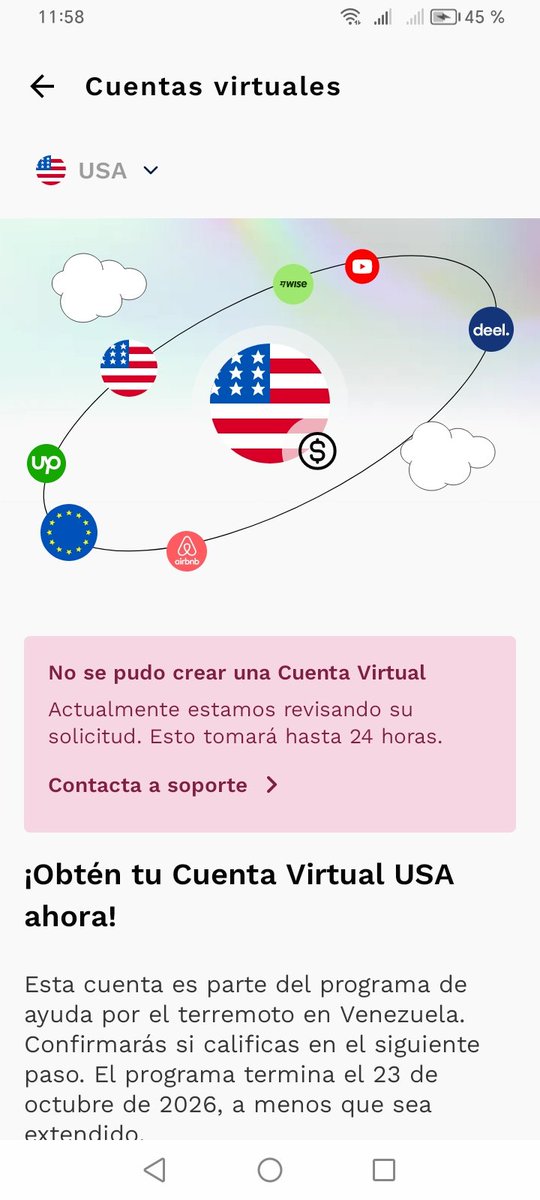 fgnestordc's tweet photo. @airtminc anda publicando en todas las redes que esta abriendo cuentas virtuales de EEUU pero ingreso y sale esto: https://t.co/fvzqBzqVEH