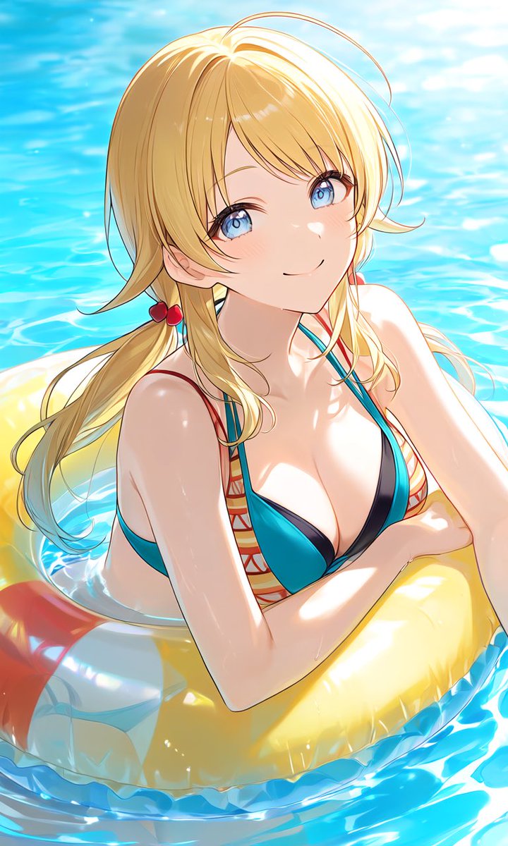 uru_Illust612's tweet photo. 誰とプール行きたいですか？
あ、僕は今日みんなと仲良く行ってきましたよ( *´꒳`* )
みんなで沢山泳いで、みんなで沢山楽しいことしてきました🍌🦪 https://t.co/nzkv7WwL3f