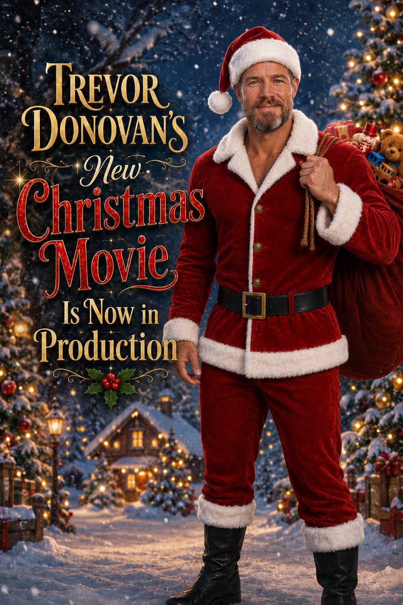 DonoFansClub's tweet photo. Trevor Donovan’s new Christmas movie is now in production! 🎄🎬 So far, Trevor has suited up as Santa in three Christmas movies. Will this be the fourth? 🎅👀#DonoFans #Christmas https://t.co/tQRIthTISX