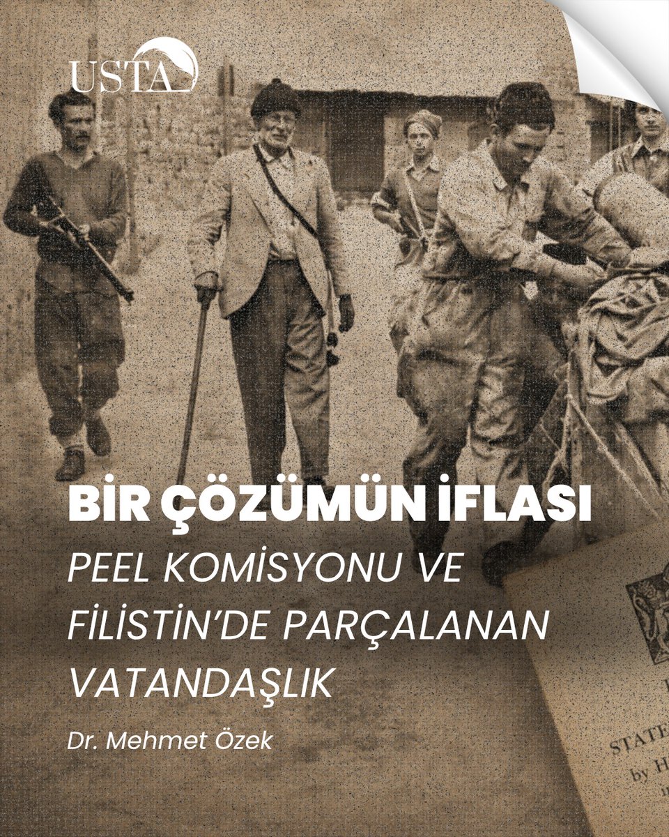 ustadorg's tweet photo. Bir Çözümün İflası: Peel Komisyonu ve Filistin’de Parçalanan Vatandaşlık

🖊️Dr. Mehmet Özek @mehmetozek94, kaleme aldı.

📃Hemen okuyun ↙️ https://t.co/SWAHvE2WYL