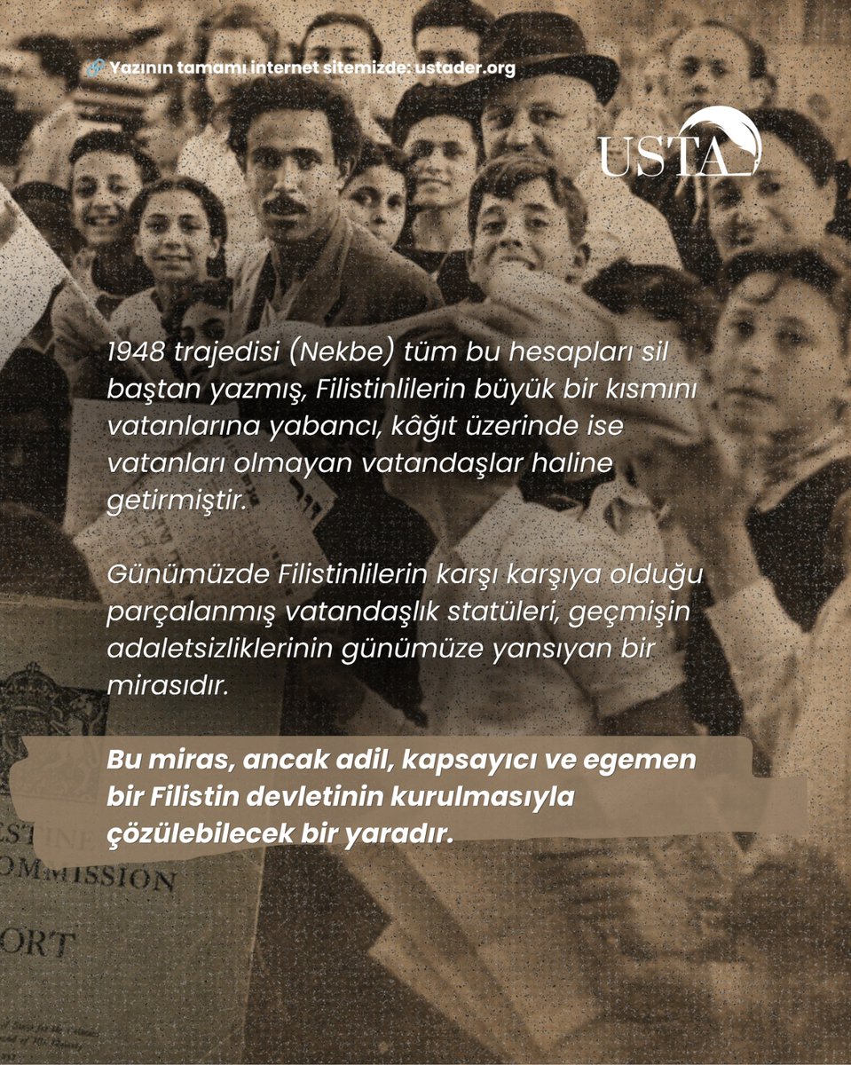ustadorg's tweet photo. Bir Çözümün İflası: Peel Komisyonu ve Filistin’de Parçalanan Vatandaşlık

🖊️Dr. Mehmet Özek @mehmetozek94, kaleme aldı.

📃Hemen okuyun ↙️ https://t.co/SWAHvE2WYL