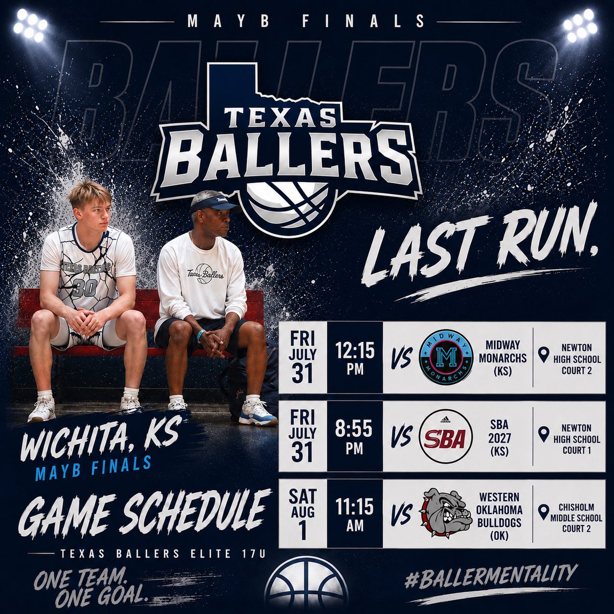 MattWidtfeldt's tweet photo. Last Dance of the Summer! Playing with @TxBallersElite in the MAYB Finals in Wichita, KS July 31-Aug 2. Looking forward to reconnecting with the Baller Family!
#FullCircle
#LastDance
#GodsPlan
https://t.co/n3zfsIXRg0 https://t.co/iGUhtX1Jeb