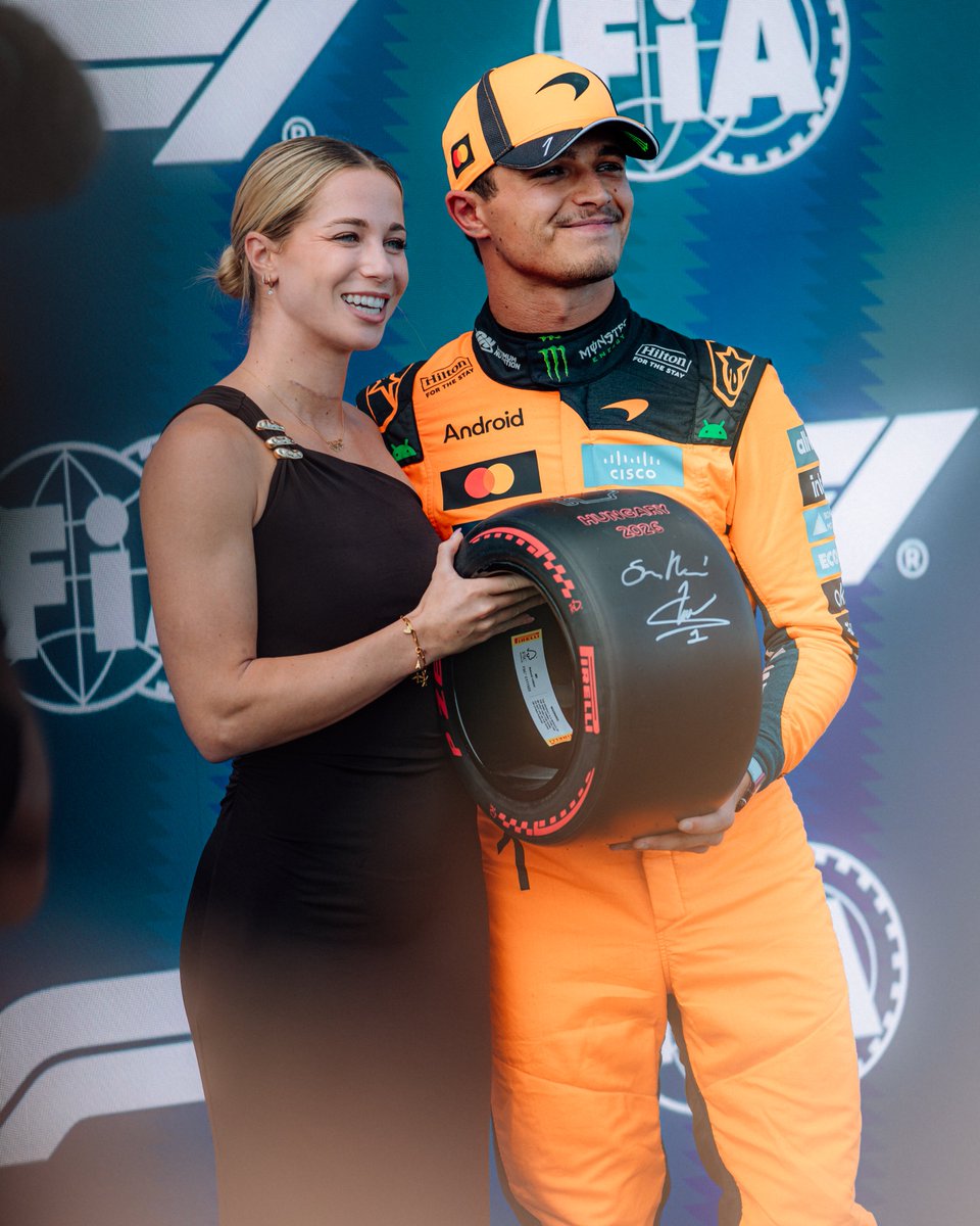 F1's tweet photo. First pole as world champ 👊

#F1 #HungarianGP @McLarenF1 https://t.co/DKf9lhqd7h