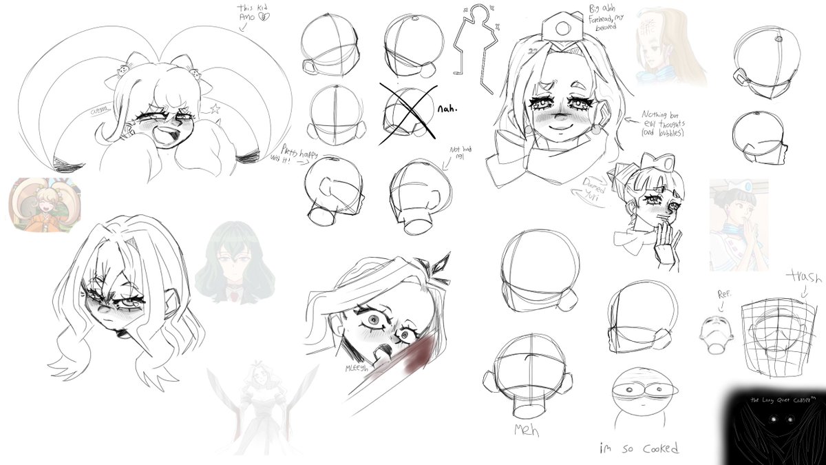0uterpol's tweet photo. Head. Drawings. 
#ibispaint #fanart 

Been procrastinating on making a new drawing tbh, but instead I decided to focus on practicing the way I draw faces / heads. I'll prolly post a few other sketches of different body parts, like hands, THEN start the actual drawing. https://t.co/bCztbsZwOL