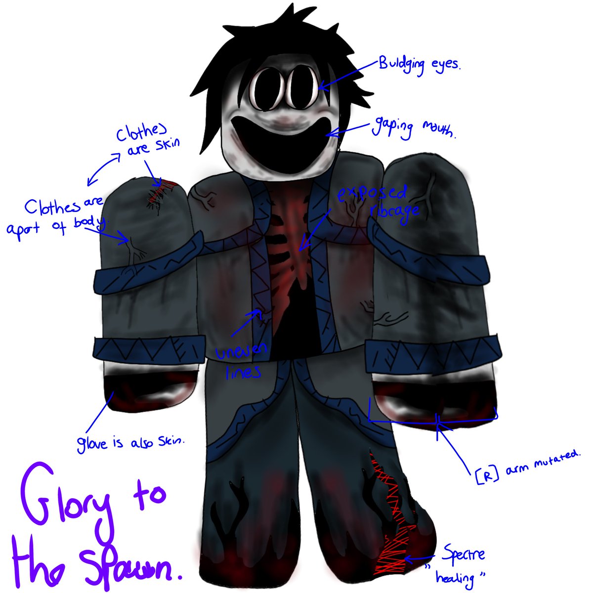 lemons_ver17200's tweet photo. 'Glory' Two Time skin concept, inspired by Gt Ghost's "Glory to the Spawn" video, I uuhh.. forgot to annotate the second life https://t.co/pFO4DQbXk2