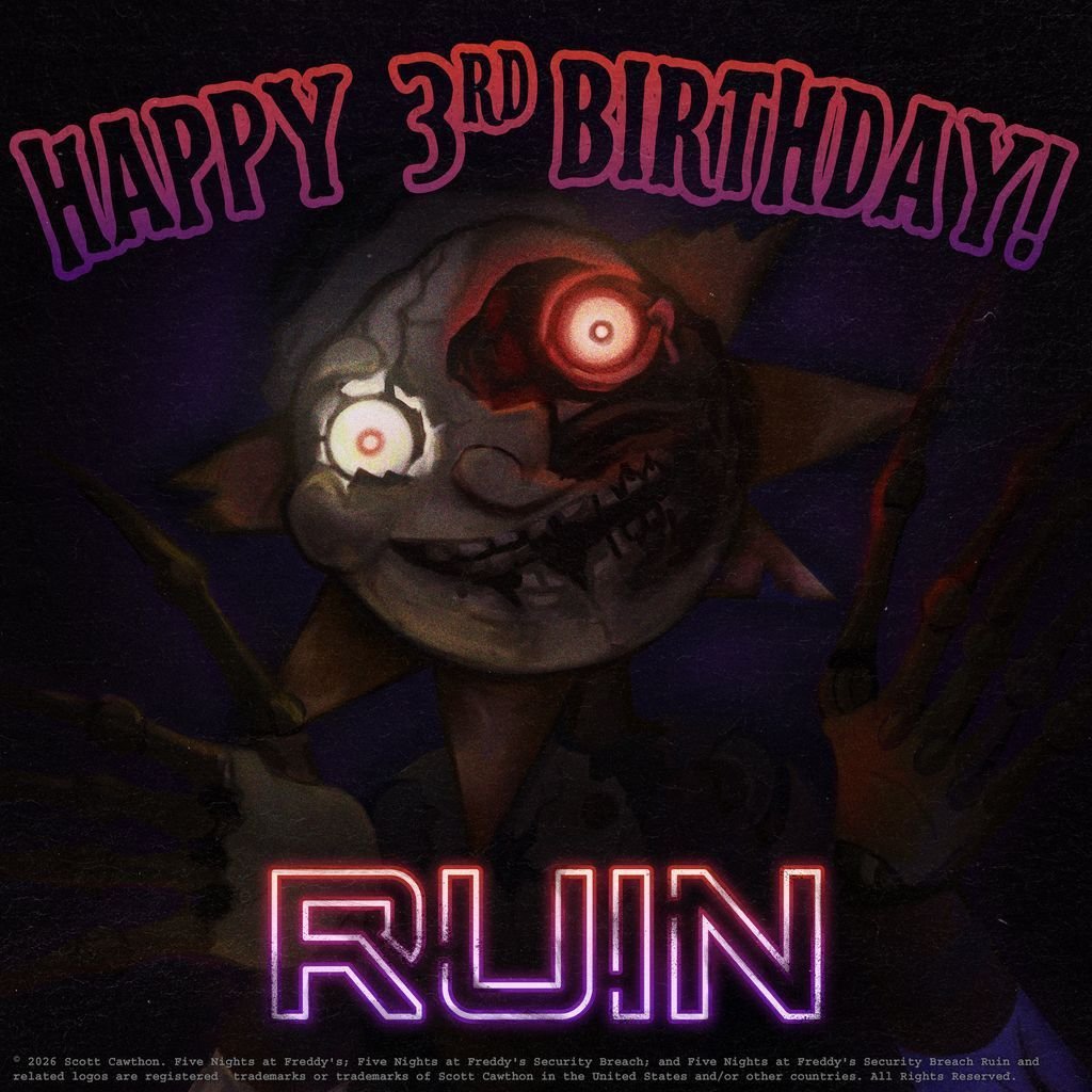 Danisaac06's tweet photo. Steel Wool Studios publica un arte donde vemos a Eclipse, para celebrar el tercer aniversario del Dlc de Fnaf Secutiry Breach
!!!Feliz 3 aniversario Fnaf Secutiry Breach Ruin!!!
#FNaF #NoticiasFnaf #FiveNightsatFreddy https://t.co/RDcDt4M13R