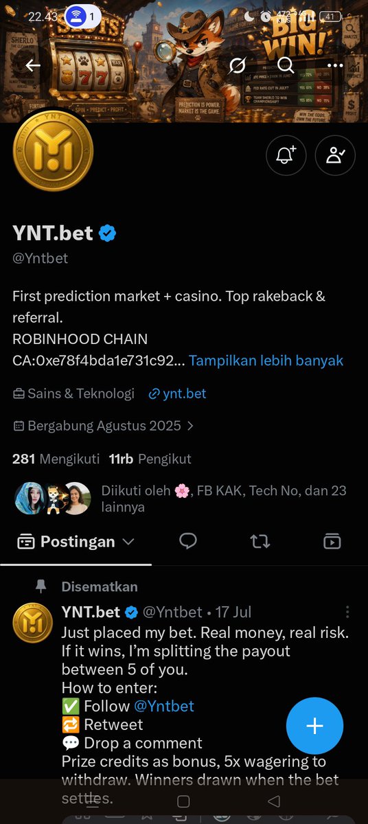giwineasy's tweet photo. @thedeiacrypto @Yntbet Id  586079297

Thx  0x166aae4cff4b2505bada238e1213f447d001e50f4b1e38f30ed46549c2e5ee58 https://t.co/vko1i3d5qi