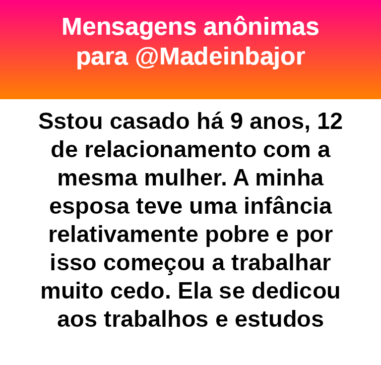 madeinbajor's tweet photo. Que história linda de ler. 
Parabéns pela esposa que tem! #bajo43546 https://t.co/Md78s1B6oI