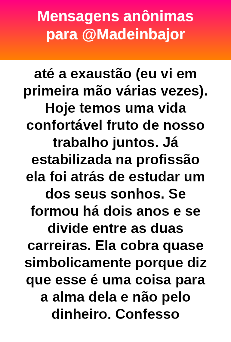 madeinbajor's tweet photo. Que história linda de ler. 
Parabéns pela esposa que tem! #bajo43546 https://t.co/Md78s1B6oI