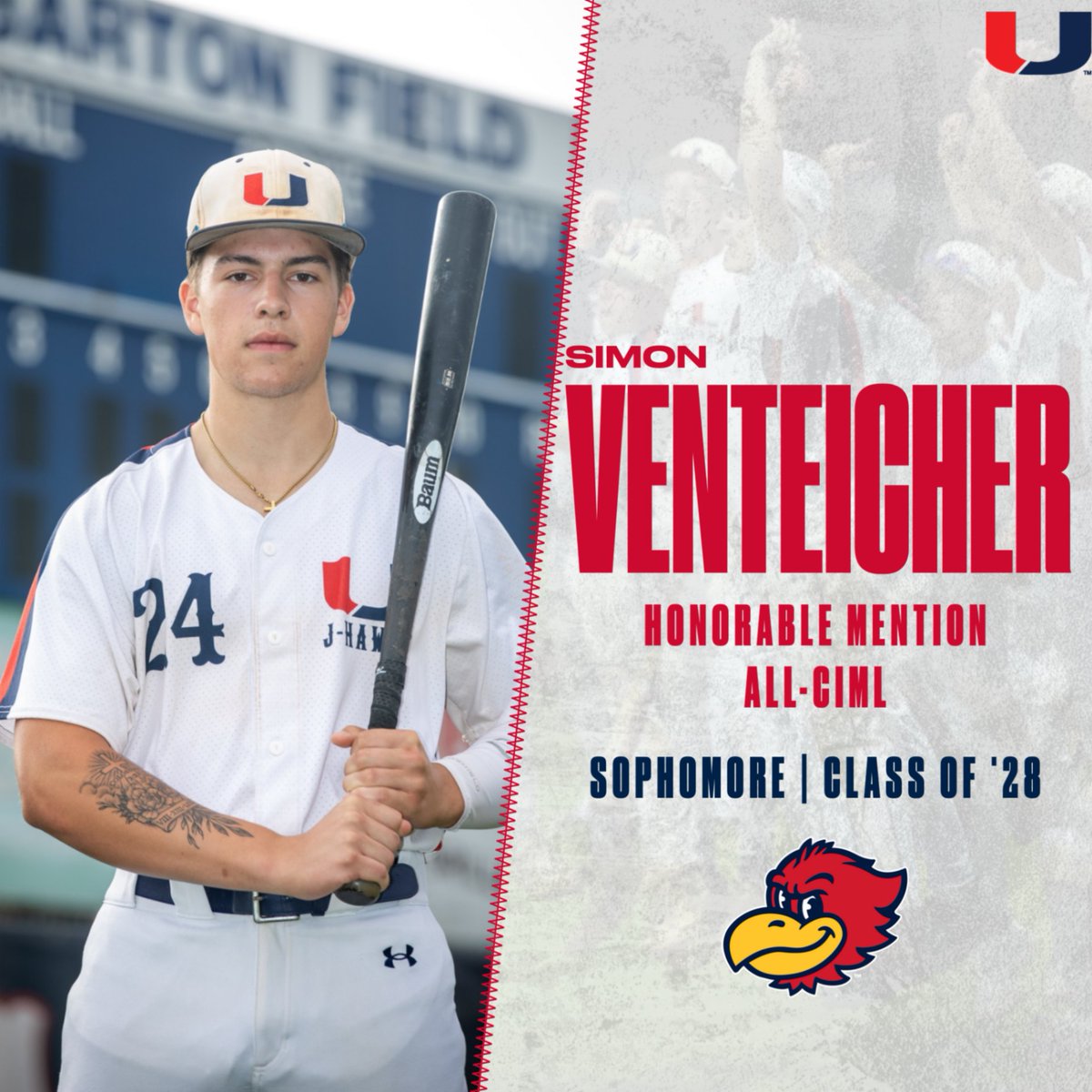 UrbandaleJHawks's tweet photo. Venteicher Named Honorable Mention All-Conference⚾

Congrats to Sophomore, Simon Venteicher on earning Honorable Mention All-Conference honors! https://t.co/NWLVtP6XTI