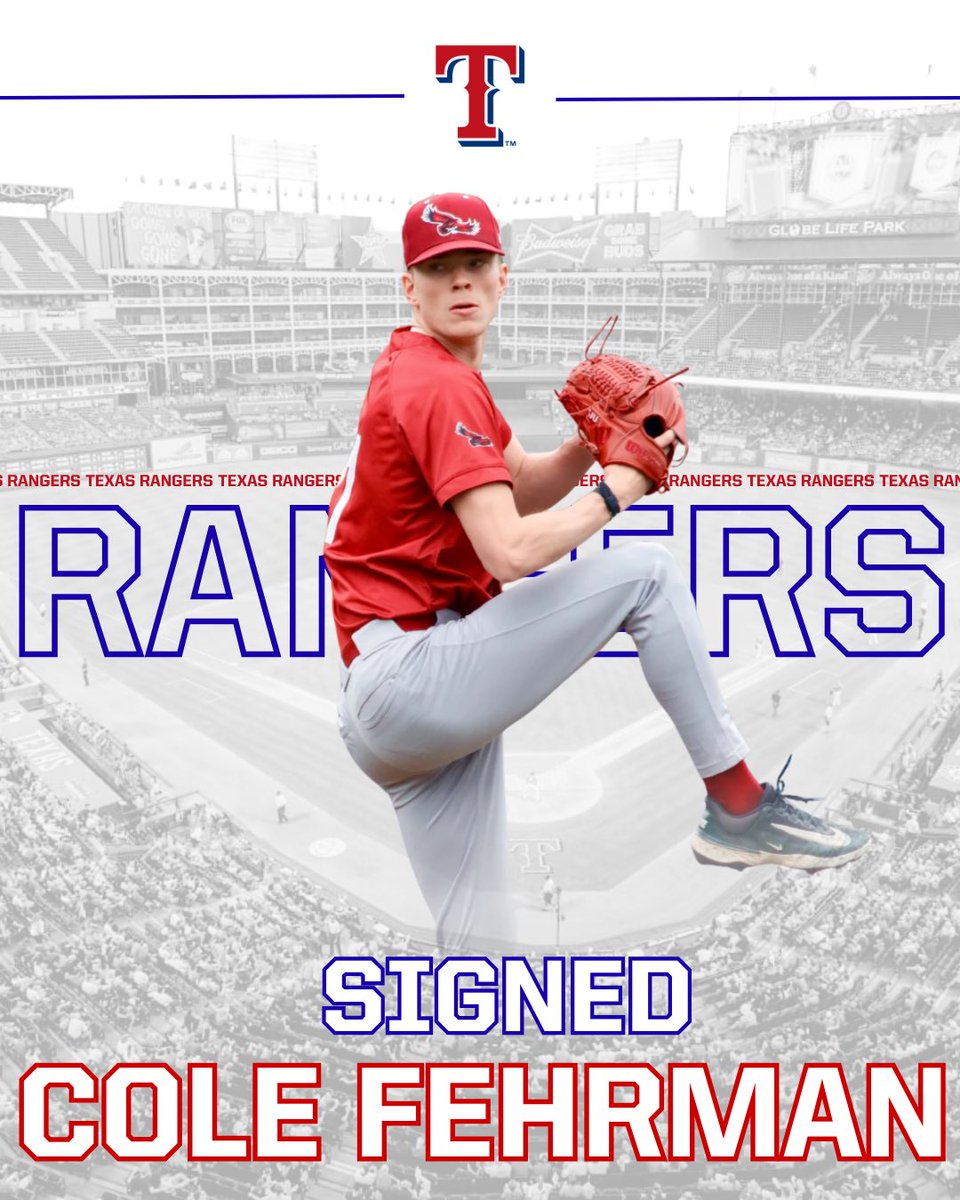 SJUHawks_Base's tweet photo. Congratulations to Cole Fehrman for signing with the Texas Rangers!

#THWND https://t.co/zYMSd83DZC
