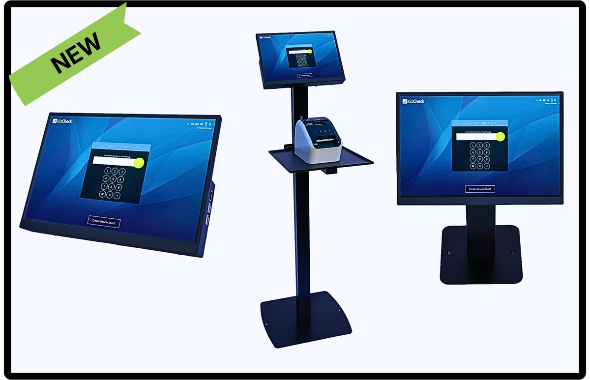 KidCheck's tweet photo. 📣 We’re Revolutionizing Check-In!

Are you still using multiple devices to check in one family? There’s a better way! 

💫 Meet the KidCheck Check-in Station Pro!

The new Check-In Station Pro is the ultimate full-featured check-in station that replaces your computer, iPad, or tablet with a single, powerful all-in-one solution. Families can check in directly on the device for an efficient, more reliable experience. 

✔️ No computer, iPad, or tablet required
✔️ Built-in mobile printing capability 
✔️ Clean, modern, space-saving design
✔️ Flexible mounting options for any space

Create a smoother, more consistent, and reliable check-in experience while simplifying your entire process. 

👉 Upgrade today! Visit the KidCheck Store for more information. https://t.co/c7CEktd3Ku