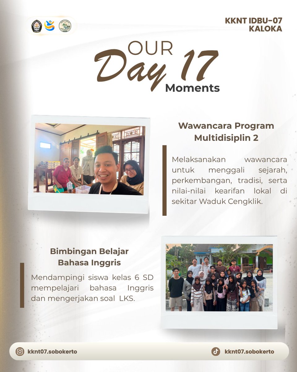 hrvchiyo's tweet photo. HALO SOBAT SOBOKERTO! 👋🏻

Minggu ketiga mengajarkan bahwa setiap langkah kecil selalu memiliki makna. Dari setiap proses, percakapan, dan kebersamaan, kami belajar bahwa pengabdian bukan hanya tentang menjalankan program, tetapi juga tentang tumbuh bersama masyarakat. https://t.co/sNCHEHYLtJ