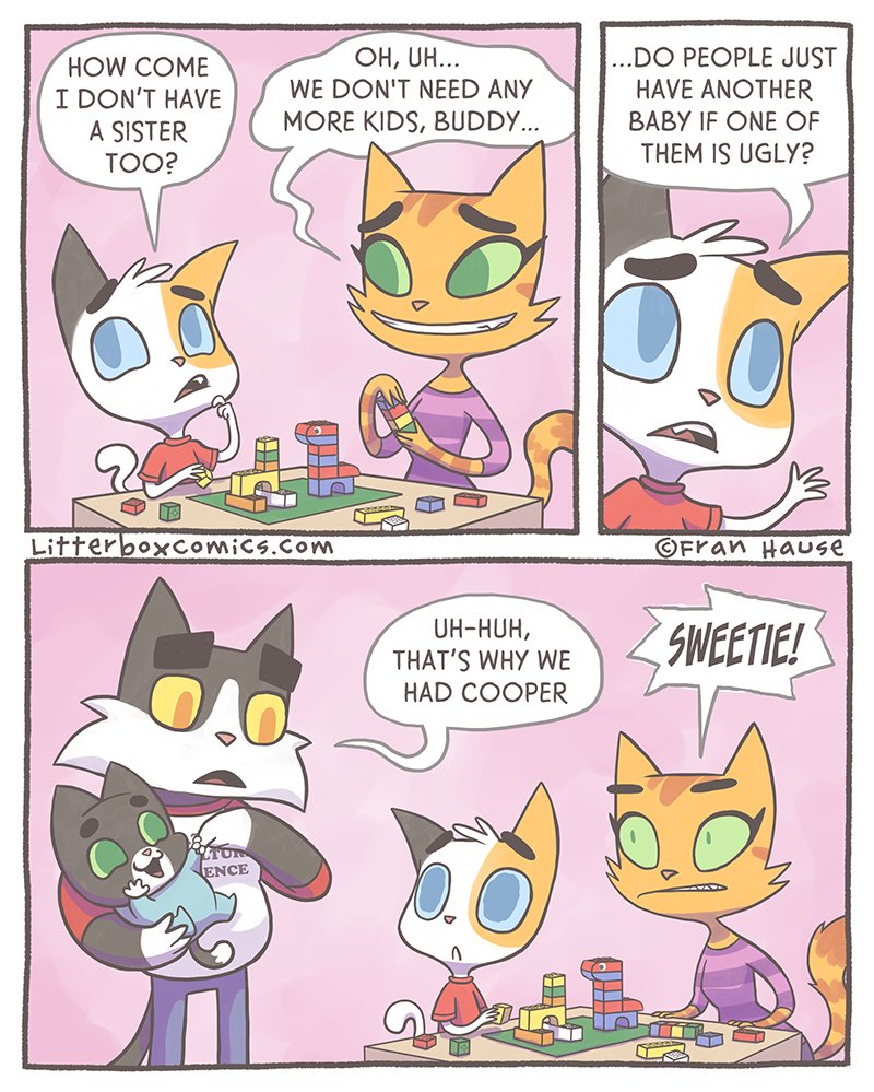 LitterboxComics's tweet photo. A real life conversation from a few years ago... 🤭 https://t.co/bA0S4V4ph4