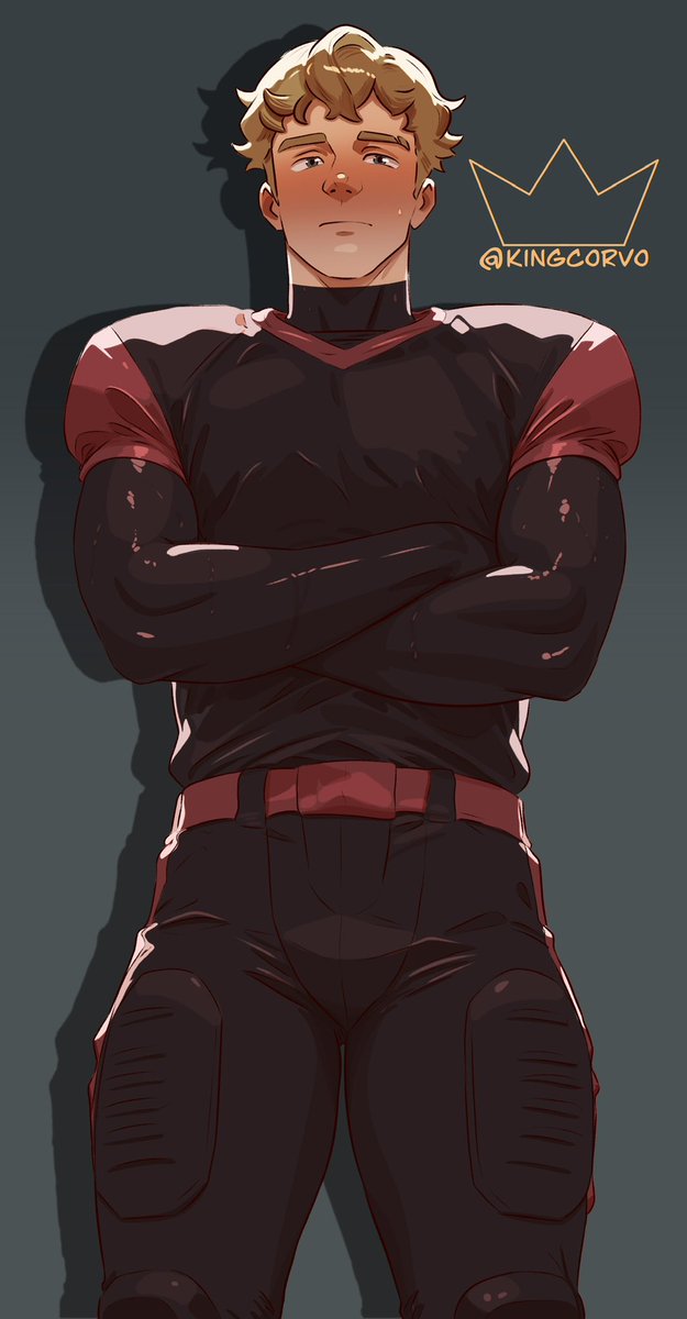 _kingcorvo's tweet photo. Sometimes coach decides you need a bae layer. For those days when he wants to make you sweat hard. Other days. It's the whole uniform being shiny latex. You just gotta say yes coach. https://t.co/I0cgmNSUsT