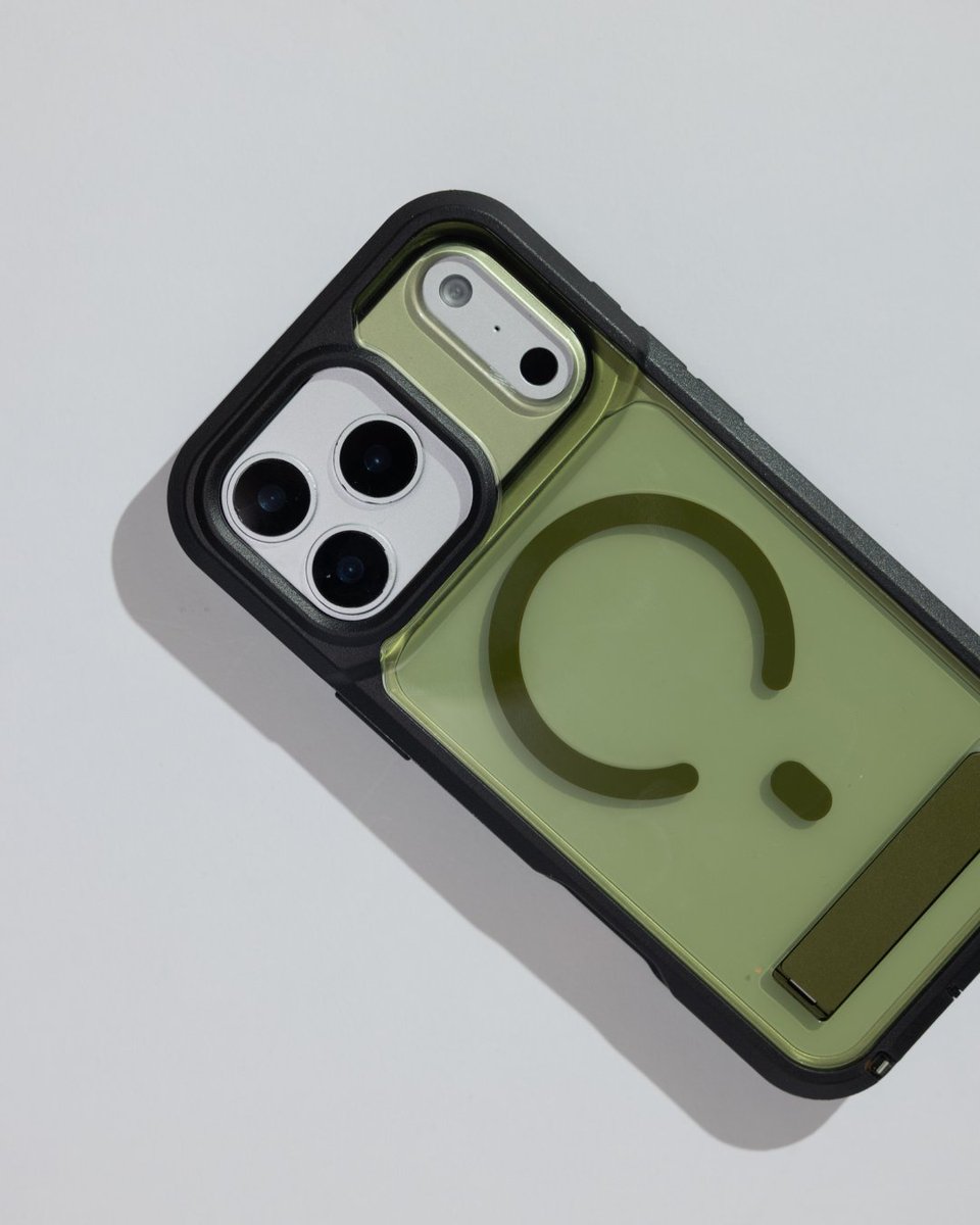 ZAGGdaily's tweet photo. Rugged protection with a kickstand &amp; magnetic ring.

The Rainier C-Snap for iPhone:

🛡️ 22ft Drop Protection. 
👊 Impact-absorbing corner bumpers. 
📱 Two-piece design with a snap-on frame.
📸 Integrated Camera Control Button.

Ready up at https://t.co/8c2RLZfVxH 

#BOGO #ZAGG https://t.co/l1NYFmOEjo