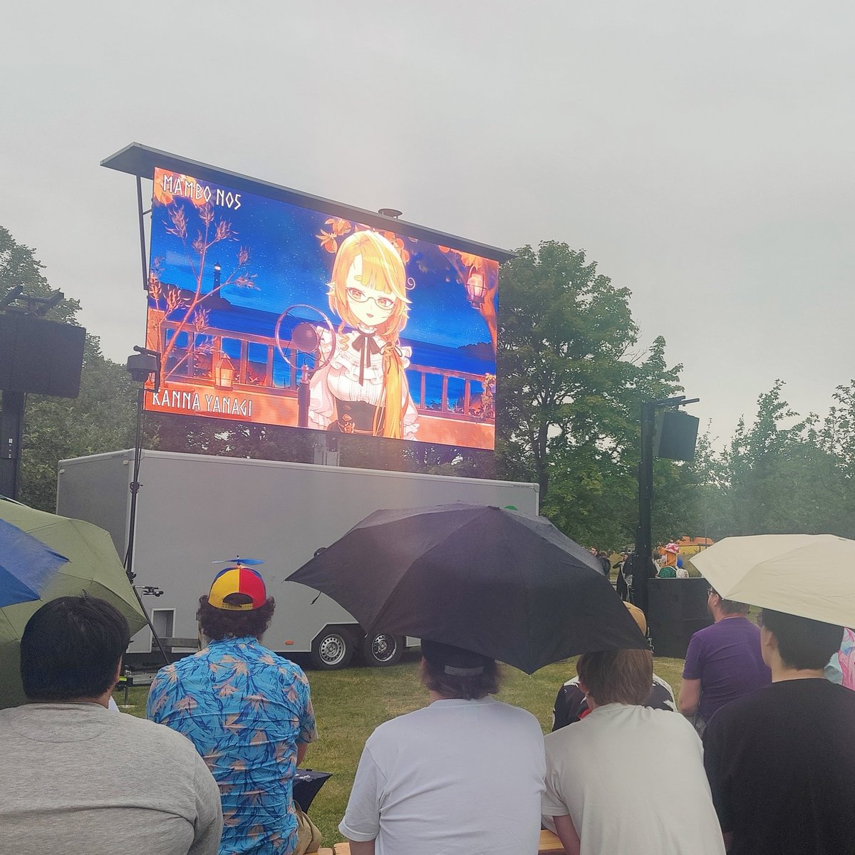 VtuberValhalla's tweet photo. The VTuber Valhalla Variety Concert is  happening RIGHT NOW at the Bonsai Garden at NärCon! So many awesome performances on such a big screen 🤩

If you're not already here, what are you doing?? https://t.co/J53TGaq2wj