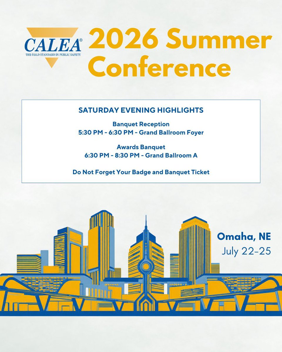 CALEA_org's tweet photo. #CALEA_Conf #CALEA #Standards #Excellence #GoldStandard #Police #Policy https://t.co/HLGfrsZ6dd