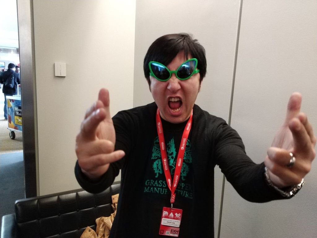 MarkMann's tweet photo. @Showori_ I'm still upset I never got Itsuno to wear these glasses. https://t.co/49bDL6L0xZ