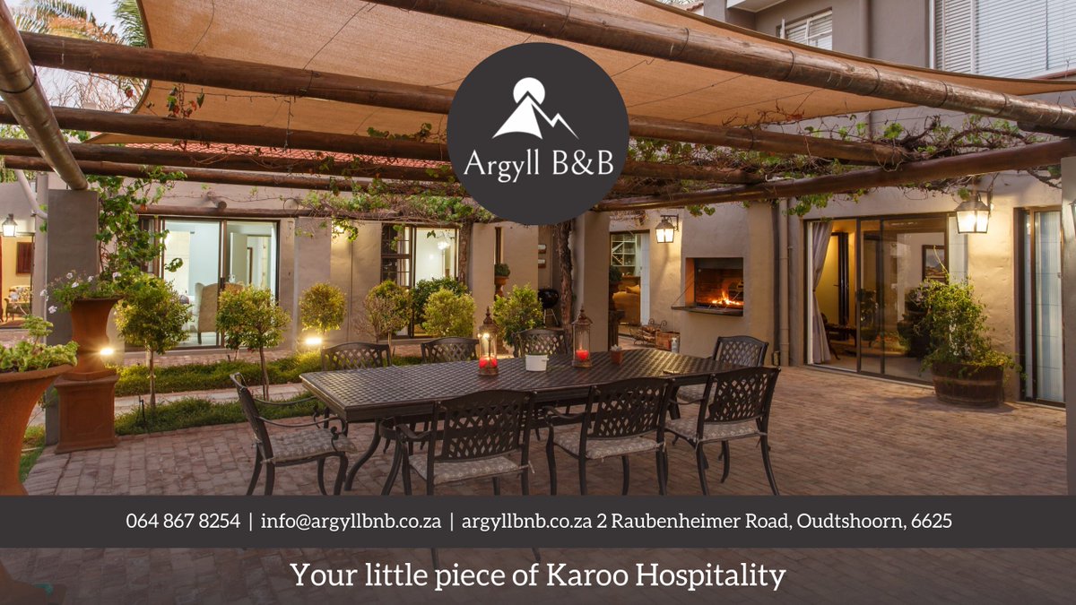 kkarooklassique's tweet photo. Argyll B&amp;B is a charming Scottish-inspired bed and breakfast in Oudtshoorn, a perfect choice for @kkarooklassique. Accommodation is offered in a selection of four tastefully furnished bedrooms with multiple bed types: https://t.co/ReUMieuPXP https://t.co/6i2TMHwrE9