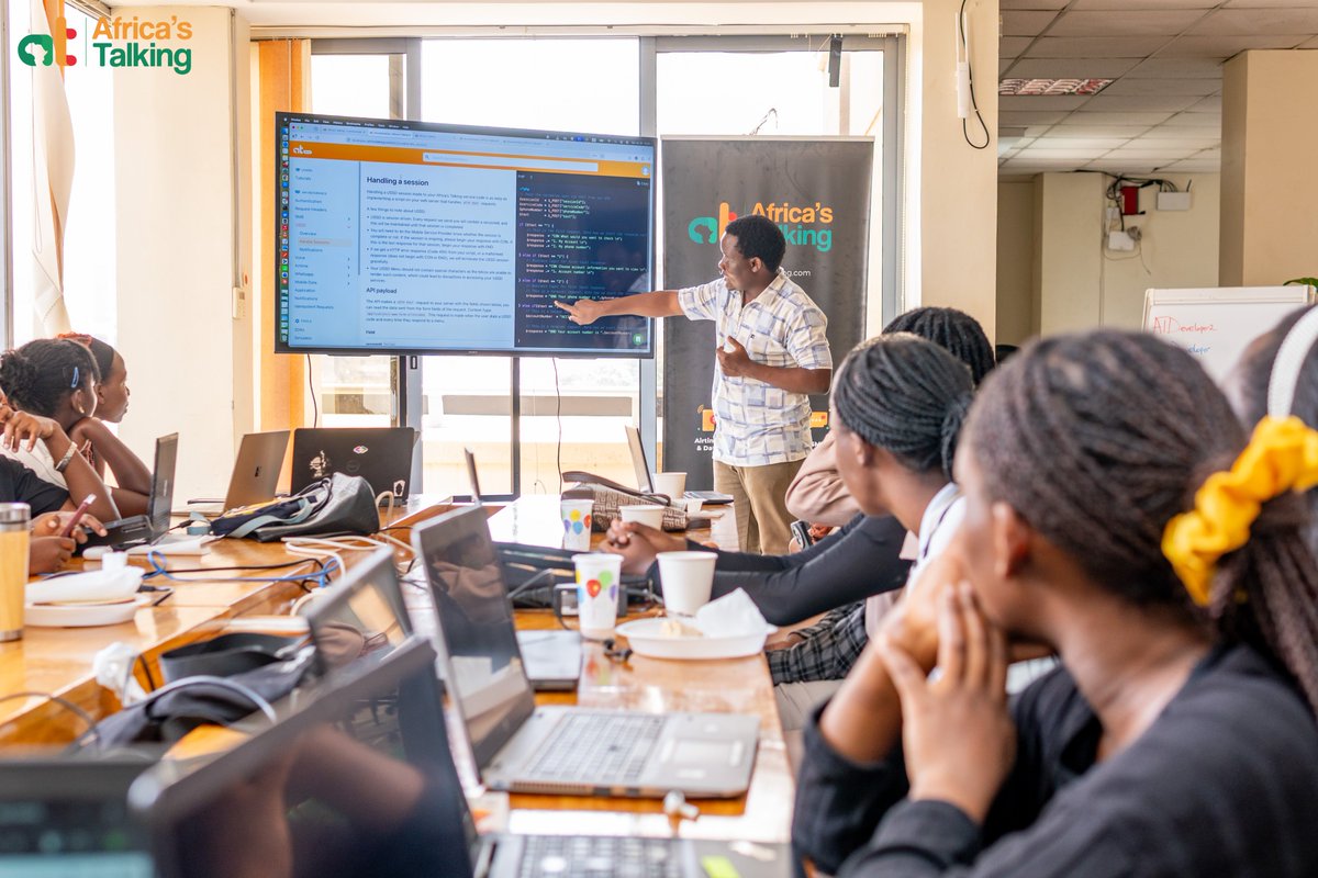 Tisha_patience's tweet photo. Spent today building PlayConnect at @ATCommunityKla  in Tech Hackathon Sports, Music &amp; Entertainment Kampala. A room full of developers, creatives &amp; innovators using tech to solve real problems in sports music &amp; entertainment. #BuildwithAT #WeLoveNerds #ATWomenInTech #ATUG #AT256 https://t.co/Nl9vptwyBo