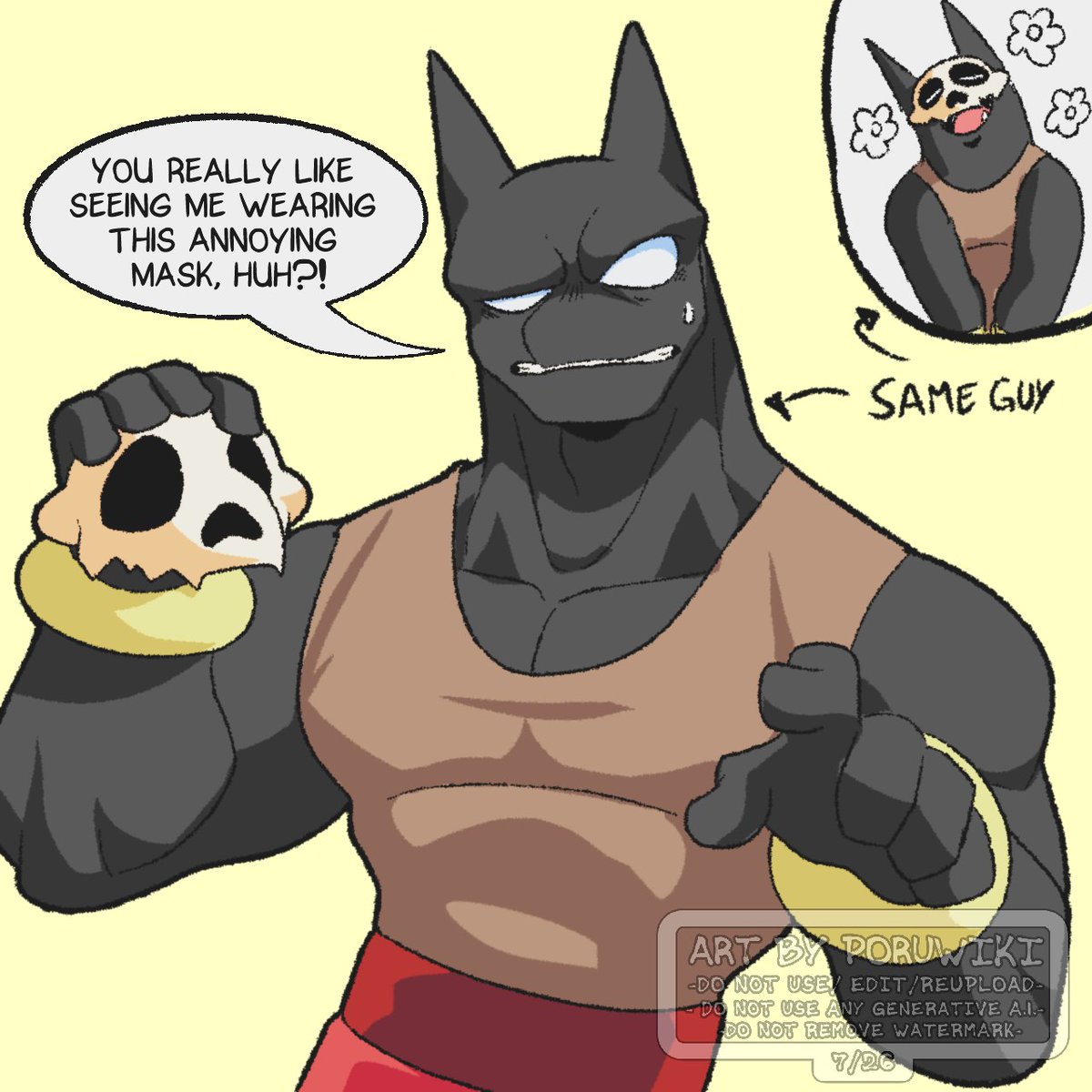 poruwiki's tweet photo. (Doodle Break)
Laki: You really want me to wear this mask, huh? https://t.co/bk1Sy9MKa4